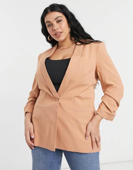 ASOS DESIGN curve mix & match tailored suit blazer, 3 of 4