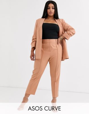 blush trouser suit