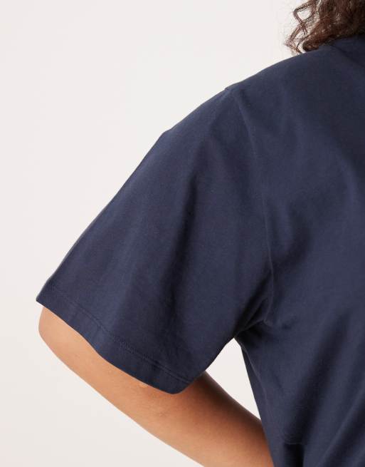 ASOS DESIGN Curve - Mix og match - Oversized marineblå pyjamas-T-shirt i bomuld, 3 af 4