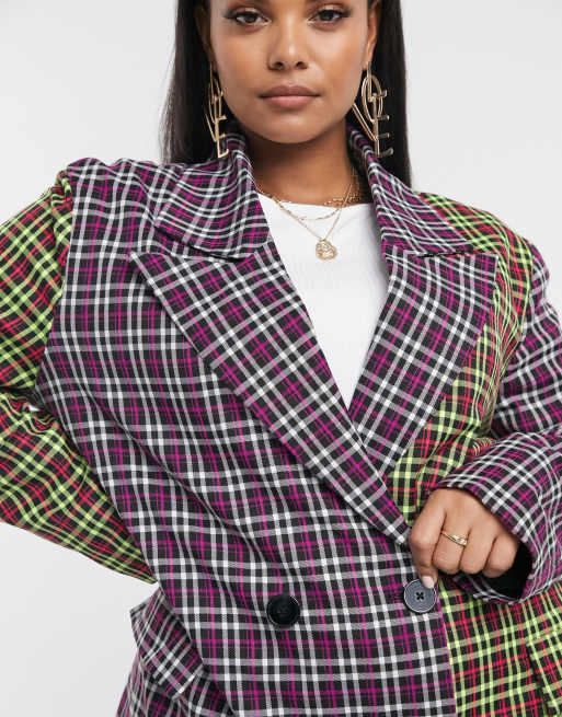 Asos checked coat hotsell