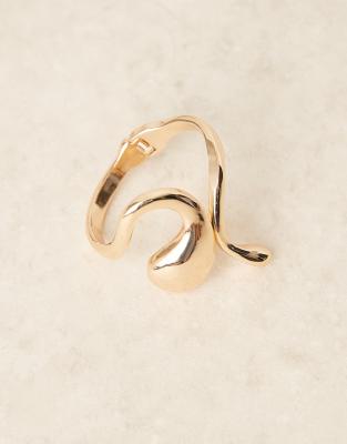 Asos Curve Asos Design Curve Molten Design Cuff Bracelet