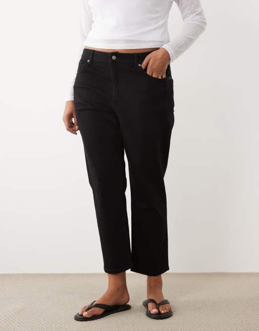 ASOS DESIGN Curve - Mom jeans slim neri, 3 di 5