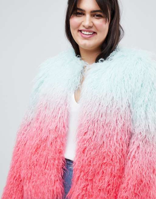 Ombre hot sale fur jacket