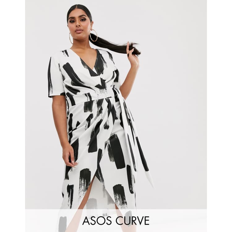 Asos hotsell monochrome dress