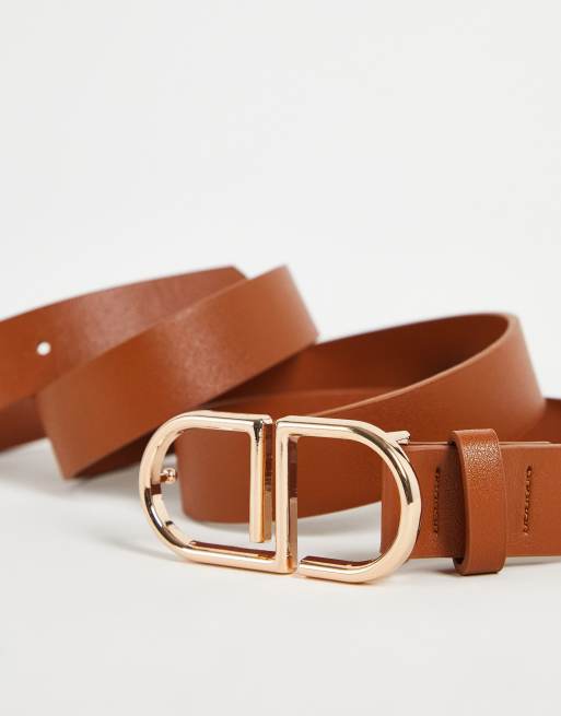 ASOS Design Monogram Buckle Croc Belt