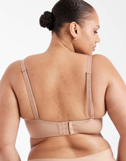 ASOS DESIGN Curve moulded multiway underwired bra in beige - BEIGE, 2 of 4