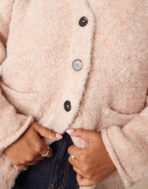 ASOS DESIGN Curve - Multiply - Oversized og pink cardigan, 3 af 4