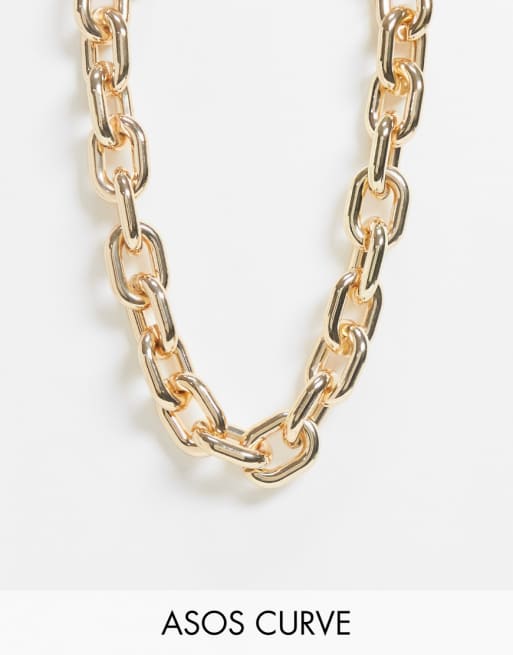 Asos Design Curve Naszyjnik W Kolorze Zlota Z Grubym Lancuszkiem Nwfb Www Pro Marketing Pl