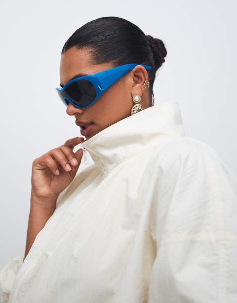 ASOS DESIGN Curve – Naturvit träningsjacka i oversize med ballongfåll - view 1
