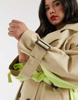 asos neon coat