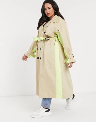 asos neon coat
