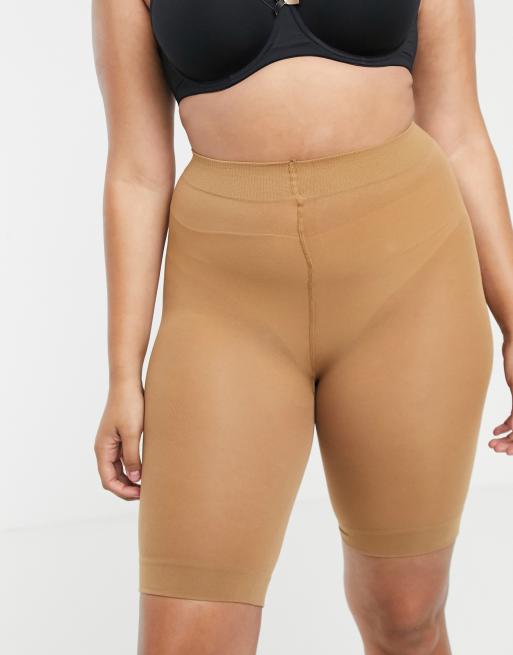 ASOS DESIGN Curve – Nicht scheuernde Shorts im 2er Pack, Goldene Bronze, 2 von 4