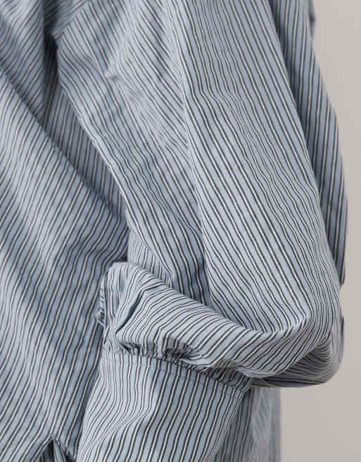 ASOS DESIGN Curve – Niebieska koszula w paski, 3 z 4