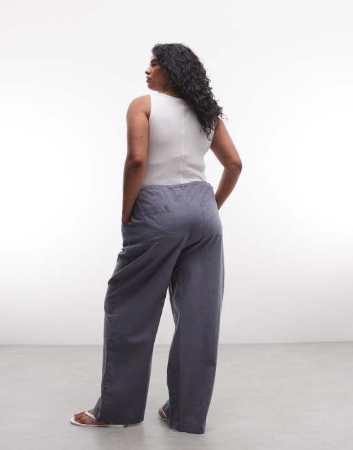 ASOS DESIGN Curve – Niebieskie wciągane spodnie, 5 z 5