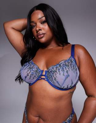 Asos Curve Asos Design Curve Noa Premium Embroidery Underwire Bra
