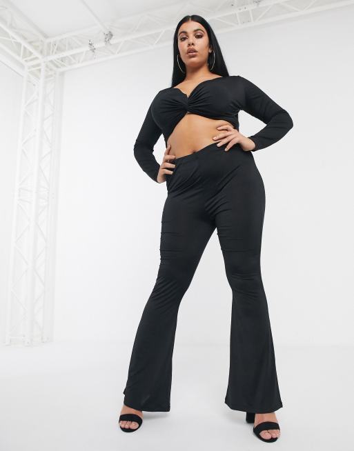 ASOS DESIGN Curve – Komplet z czarnego przylegającego materiału, 3 z 3