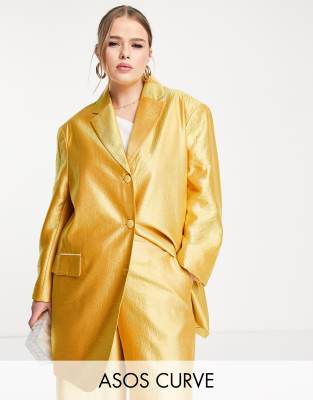 asos gold suit