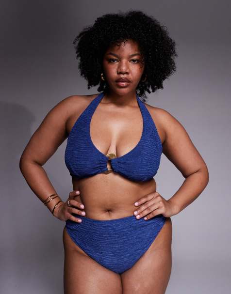 ASOS DESIGN Curve - Oceana - Bas de bikini - Bleu marine - view 1