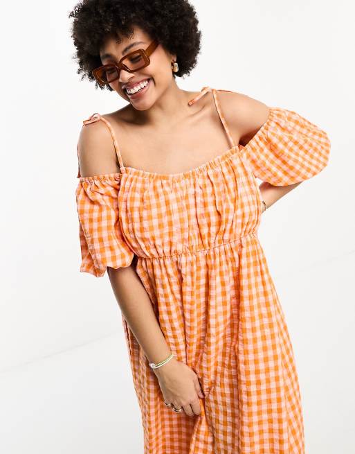 Asos pink outlet and orange dress