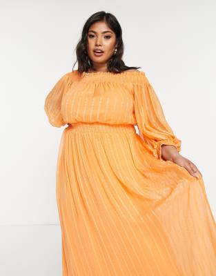 asos curve orange dress