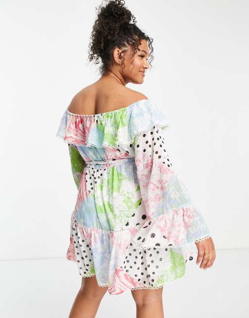 Asos patchwork outlet dress