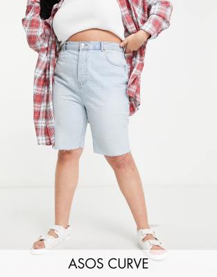 Asos Curve Asos Design Curve Cotton Blend Denim '90s' Longline