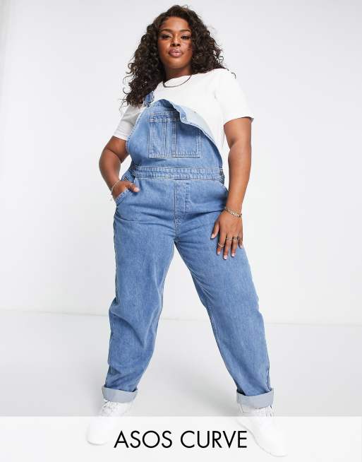 Plus size hotsell denim dungarees uk