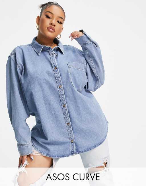 Asos womens denim sales shirt