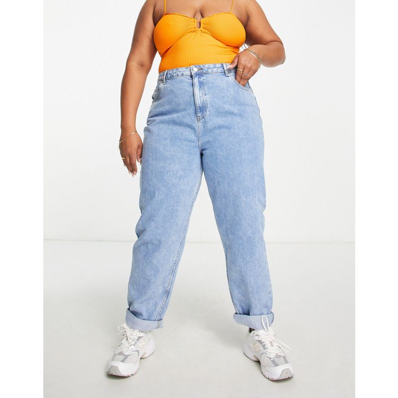 DESIGN Curve – Original – Mom-Jeans mit hohem Bund und heller Waschung