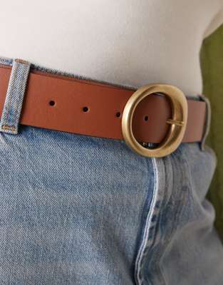 Asos Curve Asos Design Curve Oval Buckle Jeans Belt