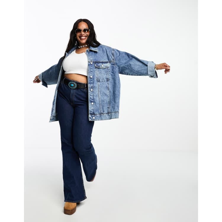 Asos plus size denim jacket best sale