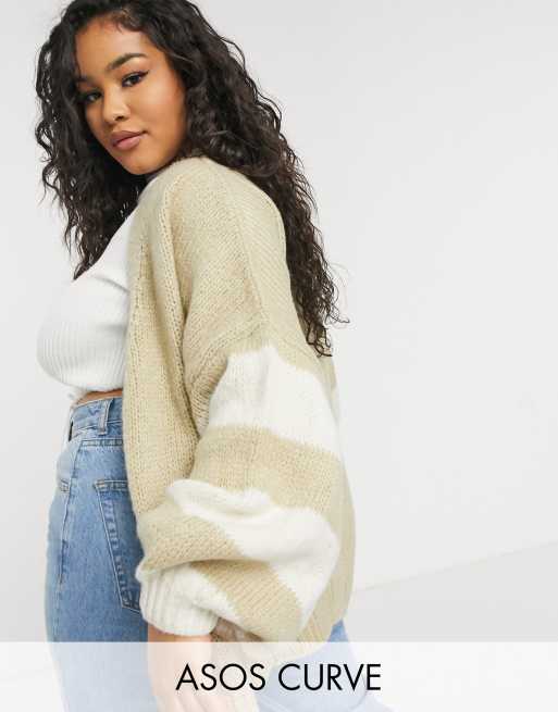 cropped oversize cardigan