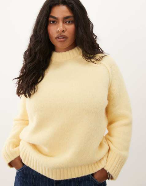 ASOS DESIGN Curve Oversize-Strickpullover in Buttermilch - view 1
