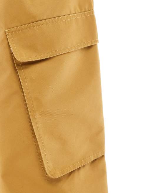 ASOS DESIGN Curve oversized balloon pants with utility pocket detailing in tan, 5 of 5