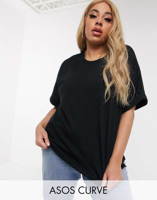 Black Oversized Boyfriend T Shirt