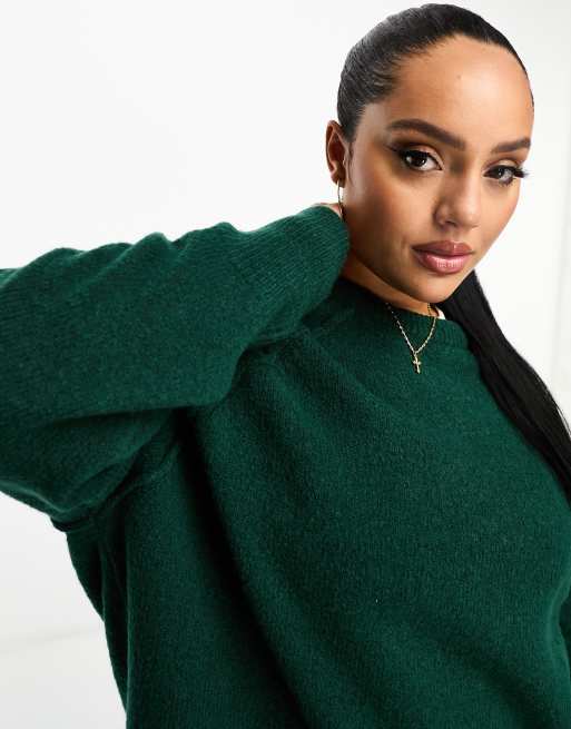 Dark green shop crew neck sweater