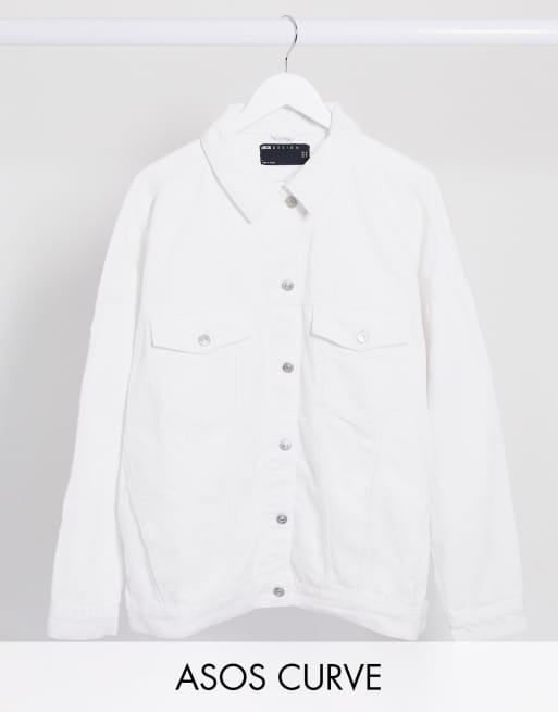 White denim hot sale oversized jacket