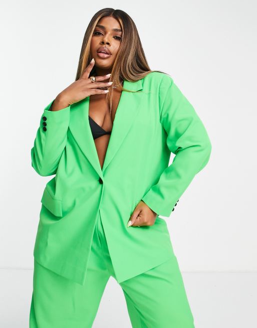 Green hot sale blazer asos