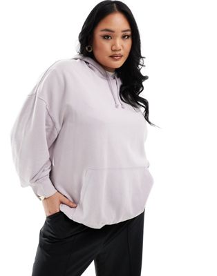 ASOS DESIGN Curve oversized hoodie in washed lilac