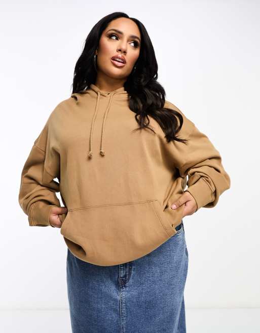 ASOS DESIGN oversized hoodie in washed tan - part of a set