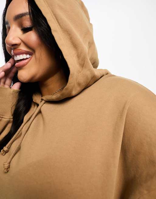 ASOS DESIGN oversized hoodie in washed tan - part of a set