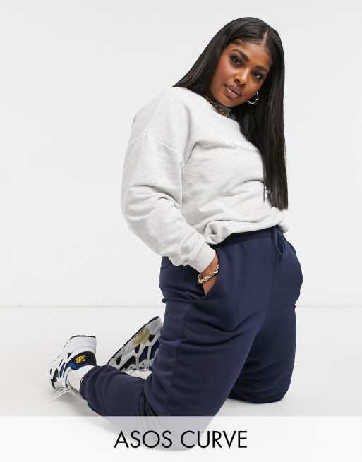 Plus size navy store joggers