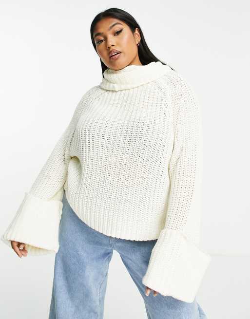 Cowl neck oversized clearance jumper