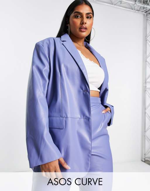 Plus Oversized Double Pocket Detail Blazer