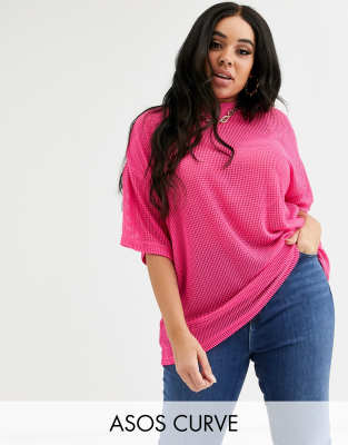 bright pink plus size tops