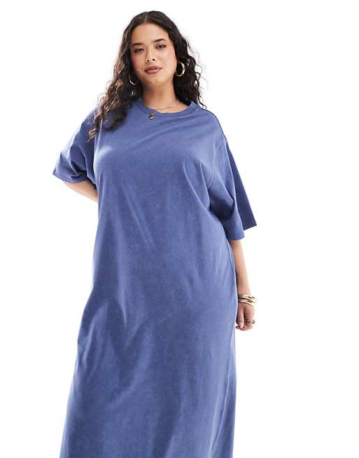 plus size denim t shirt dress Y218638 Dresses Women Casual 3/4 Sleeve Turn-down Collar Jeans Dresses Denim for Women Ladies This lightweight Terra & Sky Women's Plus