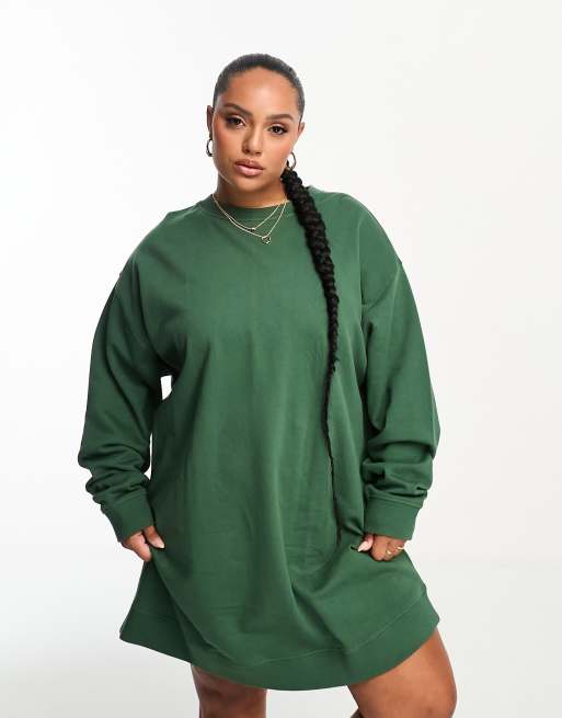 Khaki discount sweatshirt dress