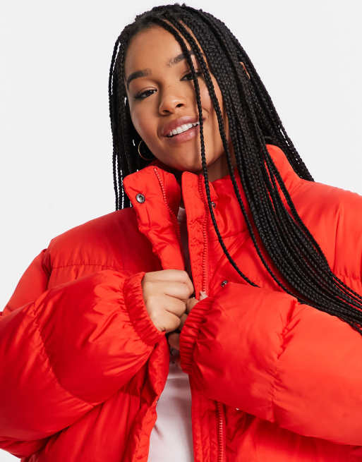 Asos red outlet puffer