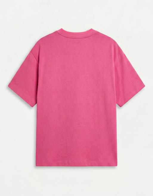 ASOS DESIGN Curve Oversized Self portrait the frame art T-shirt in pink, 6 of 7