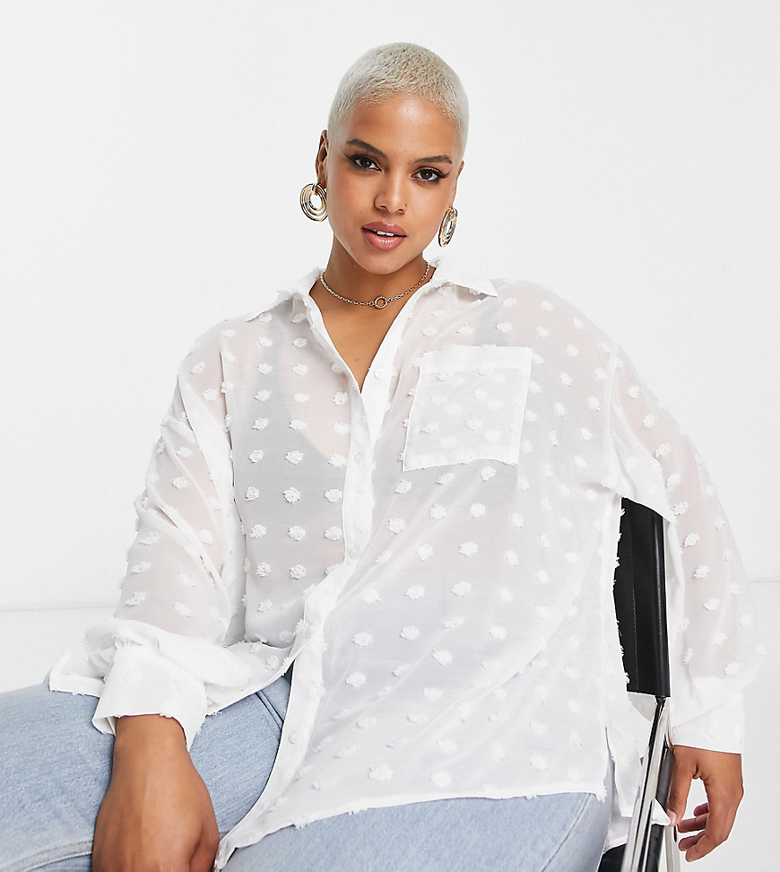 shirt by ASOS DESIGN Basket-worthy find Spread collar Button placket Chest pocket Oversized fit